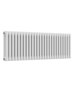 White 3 column radiator 400mm high x 1190mm wide. Traditional cast iron style horizontal radiator from DUSC Columns
