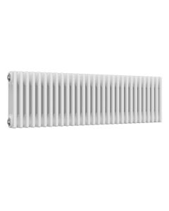 White 3 column radiator 400mm high x 1370mm wide. Traditional cast iron style horizontal radiator from DUSC Columns