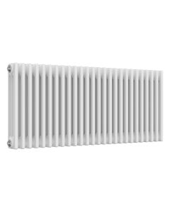 White 3 column radiator 500mm high x 1190mm wide. Traditional cast iron style horizontal radiator from DUSC Columns