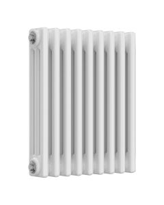White 3 column radiator 500mm high x 425mm wide. Traditional cast iron style horizontal radiator from DUSC Columns
