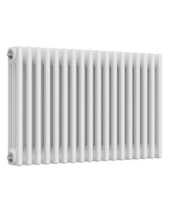 White 3 column radiator 500mm high x 830mm wide. Traditional cast iron style horizontal radiator from DUSC Columns