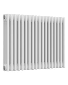 White 3 column radiator 600mm high x 830mm wide. Traditional cast iron style horizontal radiator from DUSC Columns