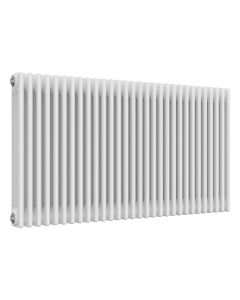 White 3 column radiator 750mm high x 1370mm wide. Traditional cast iron style horizontal radiator from DUSC Columns
