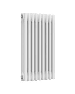 White 3 column radiator 750mm high x 425mm wide. Traditional cast iron style horizontal radiator from DUSC Columns