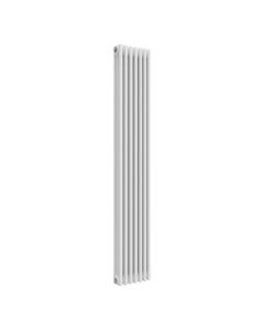 White 3 column radiator 1800mm high x 335mm wide. Tall narrow cast iron style vertical radiator from DUSC Columns