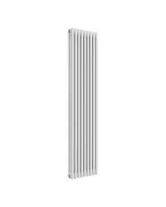 White 3 column radiator 1800mm high x 425mm wide. Tall narrow cast iron style vertical radiator from DUSC Columns