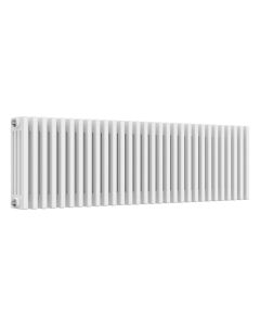 White 4 column radiator 400mm high x 1370mm wide. Traditional cast iron style horizontal radiator from DUSC Columns