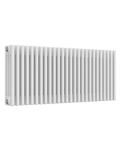 White 4 column radiator 500mm high x 1190mm wide. Traditional cast iron style horizontal radiator from DUSC Columns
