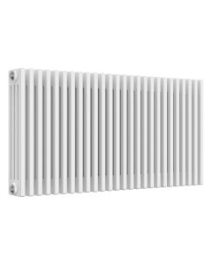 White 4 column radiator 600mm high x 1190mm wide. Traditional cast iron style horizontal radiator from DUSC Columns