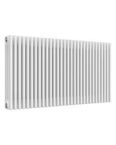 White 4 column radiator 750mm high x 1370mm wide. Traditional cast iron style horizontal radiator from DUSC Columns