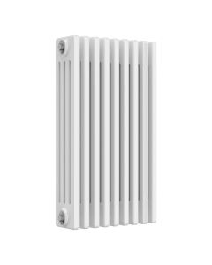 White 4 column radiator 750mm high x 425mm wide. Traditional cast iron style horizontal radiator from DUSC Columns
