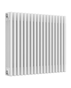 White 4 column radiator 750mm high x 830mm wide. Traditional cast iron style horizontal radiator from DUSC Columns