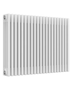 White 4 column radiator 750mm high x 965mm wide. Traditional cast iron style horizontal radiator from DUSC Columns