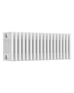 White 6 column radiator 300mm high x 830mm wide. Traditional cast iron style horizontal radiator from DUSC Columns