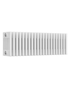 White 6 column radiator 300mm high x 965mm wide. Traditional cast iron style horizontal radiator from DUSC Columns