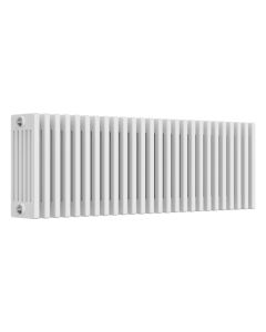 White 6 column radiator 400mm high x 1190mm wide. Traditional cast iron style horizontal radiator from DUSC Columns