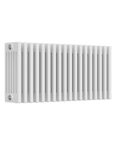 White 6 column radiator 400mm high x 830mm wide. Traditional cast iron style horizontal radiator from DUSC Columns