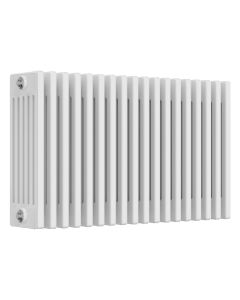 White 6 column radiator 500mm high x 830mm wide. Traditional cast iron style horizontal radiator from DUSC Columns
