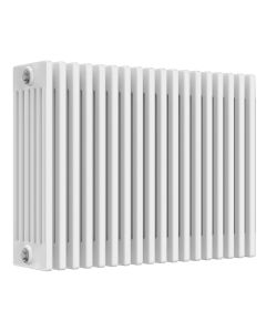 White 6 column radiator 600mm high x 830mm wide. Traditional cast iron style horizontal radiator from DUSC Columns