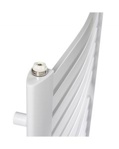 Martina White Curve With A Flat Bar Design Towel Rail MCW 945-580