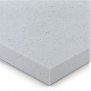 Carrara Marble Effect solid surface worktop - square-edged matt board - Coreluxe