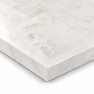 Ice Onyx Formica Aria worktop F7408 - semi gloss white square-edged slab