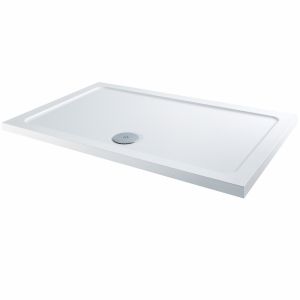 DUSC Eco-Stone Resin Rectangular Shower Tray 1700 x 800mm White – 30mm Low Profile