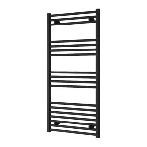 Reina Capo Flat Black Electric Heated Towel Rail 1200 x 600mm