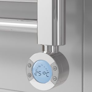 Reina chrome weekly programmable thermostatic control – IP44 element with 7-day timer and child lock