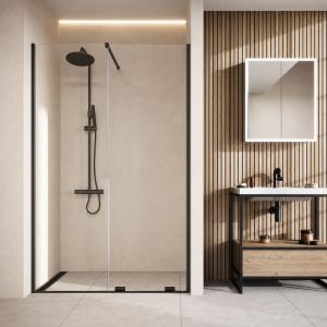 800mm shower side panel in gunmetal - 8mm glass corner enclosure - DUSC Momentum - Scudo Momentum alternative