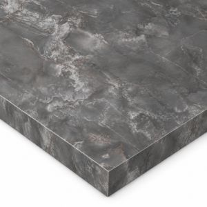 Smoke Onyx Formica Aria worktop F3710 - semi gloss grey square-edged slab