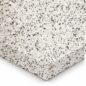 Terrazzo Effect solid surface worktop - square-edged satin board - Coreluxe Traditional Terrazzo