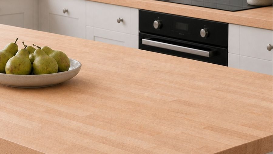 De Terra beech solid wood kitchen worktop