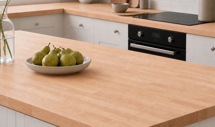 De Terra beech solid wood worktop kitchen island