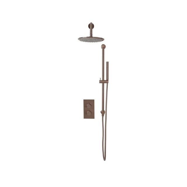 Concealed shower valve and head